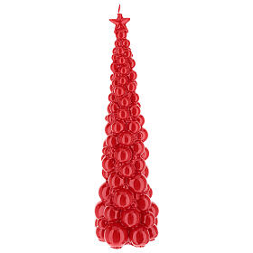 Red christmas tree candle Moscow 47 cm