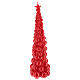 Vela navideña árbol Moscú rojo 47 cm s1