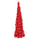 Vela navideña árbol Moscú rojo 47 cm s2