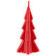 Vela navideña árbol Oslo rojo 16 cm s2