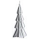 Silver tree Christmas candle Oslo 6 in s1