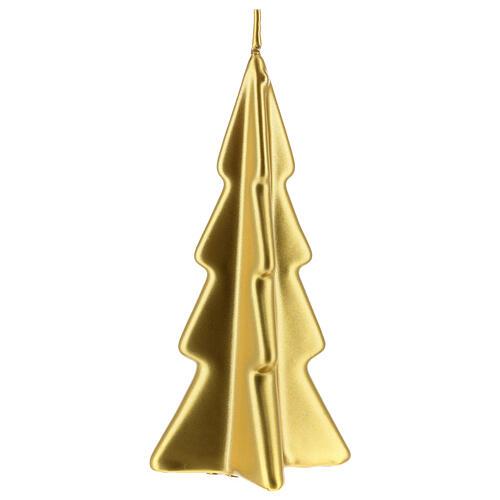 Oslo Weihnachtskerze in Form eines goldfarbigen Baums, 16 cm 1