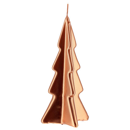 Vela navideña árbol Oslo cobre 16 cm 1