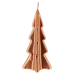 Bougie de Noël sapin Oslo cuivre 16 cm