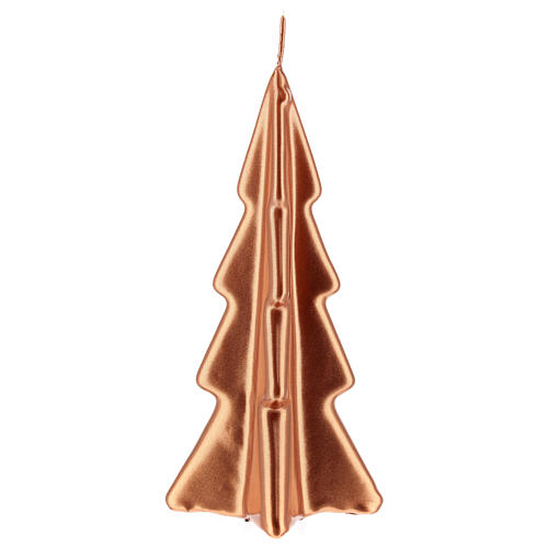 Bougie de Noël sapin Oslo cuivre 16 cm 2