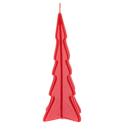Vela navideña árbol Oslo rojo 20 cm 1