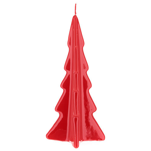 Vela navideña árbol Oslo rojo 20 cm 2