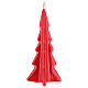 Vela navideña árbol Oslo rojo 20 cm s2