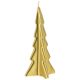 Świeczka bożonarodzeniowa choinka złota Oslo 20 cm