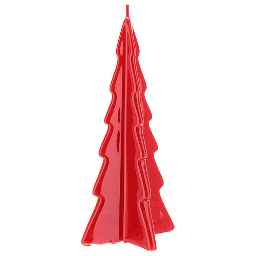 Vela navideña árbol Oslo rojo 26 cm 1