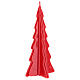 Vela navideña árbol Oslo rojo 26 cm s1