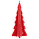 Vela navideña árbol Oslo rojo 26 cm s2