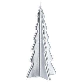 Silver tree Oslo Christmas candle 10 in