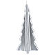 Bougie de Noël argent sapin Oslo 26 cm s2