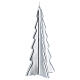 Candela natalizia albero Oslo argento 26 cm s1