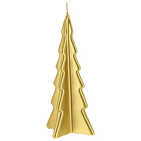 Oslo Weihnachtskerze in Form eines goldfarbigen Baums, 26 cm