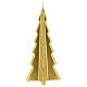 Vela navideña árbol Oslo oro 26 cm s2