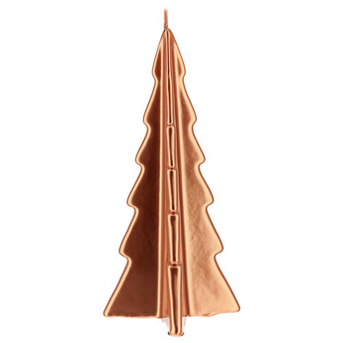 Vela navideña árbol Oslo cobre 26 cm 2