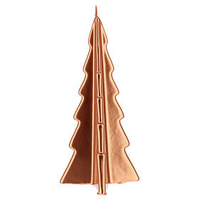 Bougie de Noël cuivre sapin Oslo 26 cm