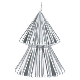 Silver Christmas tree candle Tokyo 5 in