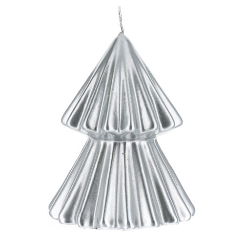 Silver Christmas tree candle Tokyo 5 in 1
