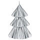 Silver Tokyo Christmas tree candle 7 in s1