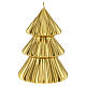 Vela navideña árbol Tokyo oro 17 cm s2