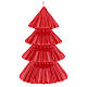 Vela navideña árbol Tokyo rojo 23 cm s1