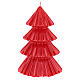 Vela navideña árbol Tokyo rojo 23 cm s2