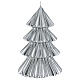 Silver Tokyo Christmas candle tree shape 9 in s2