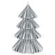 Świeczka bożonarodzeniowa kolor srebrny drzewo Tokyo h 23 cm s1