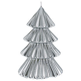 Silver Tokyo Christmas candle tree shape 9 in
