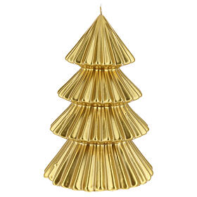 Vela navideña árbol Tokyo oro 23 cm