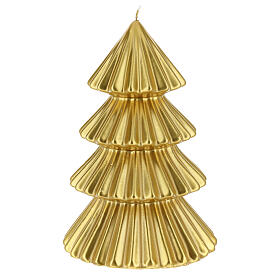 Vela navideña árbol Tokyo oro 23 cm