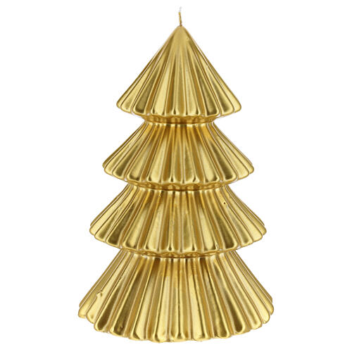Świeczka bożonarodzeniowa kolor złoty drzewo Tokyo h 23 cm 1
