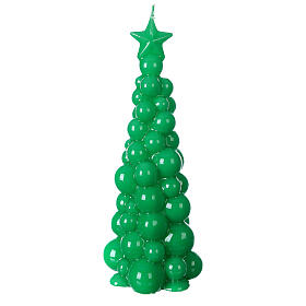 Mosca Weihnachtskerze in Form eines grűnen Baums, 21 cm