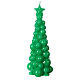 Mosca green Christmas candle 21 cm s1
