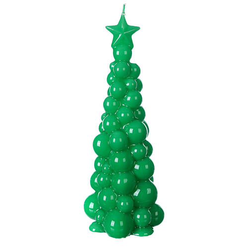 Vela navideña árbol Mosca verde 21 cm 1