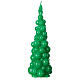 Świeczka bożonarodzeniowa zielony kolor, drzewo Mosca h 21 cm s3