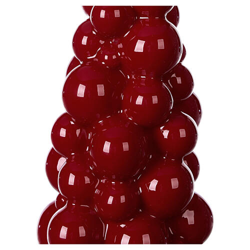 Mosca Weihnachtskerze in Form eines burgunderfarbenen Baums, 21 cm 2