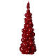 Mosca Weihnachtskerze in Form eines burgunderfarbenen Baums, 21 cm s3