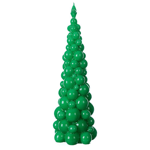 Świeczka bożonarodzeniowa zielona, drzewo Mosca h 30 cm 3