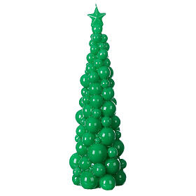Green Christmas tree candle Mosca 30 cm