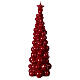 Burgundy Christmas tree candle Mosca 30 cm s1