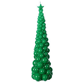 Green tree Christmas candle in Mosca 47 cm