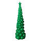 Green tree Christmas candle in Mosca 47 cm s1