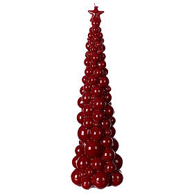 Mosca Weihnachtskerze in Form eines burgunderroten Baums, 47 cm