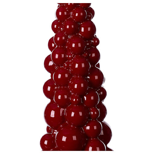 Burgundy tree Christmas candle in Mosca 47 cm 2