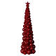 Burgundy tree Christmas candle in Mosca 47 cm s1