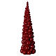 Burgundy tree Christmas candle in Mosca 47 cm s3